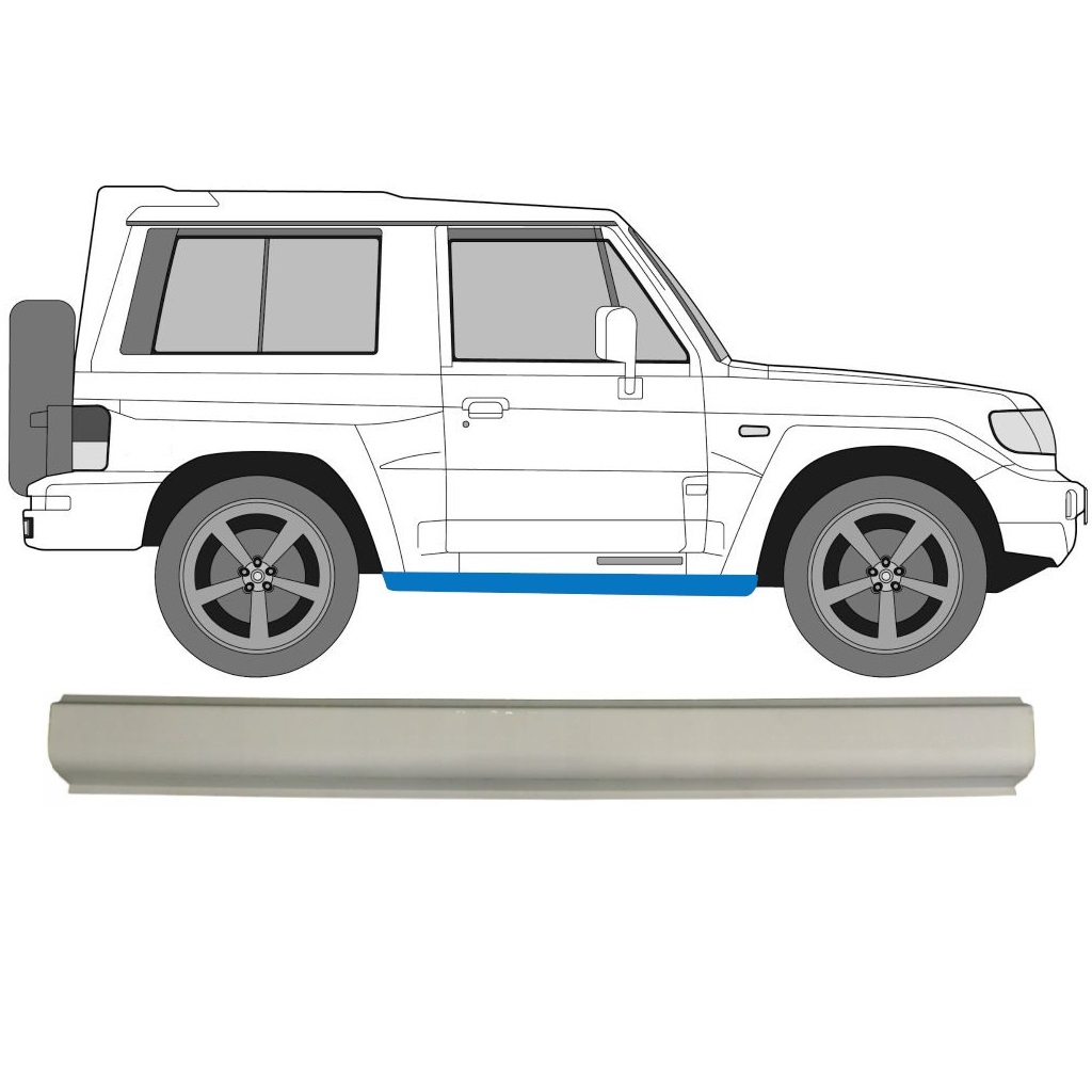 Tür Schweller Reparaturblech Rechts Links Hyundai Galloper 1991 3