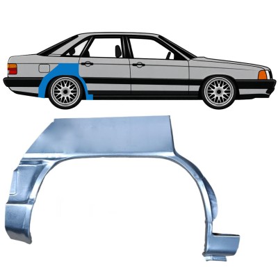 Reparaturblech Kotflügel hinten für Audi 100 C3 1982-1990 / Rechts 7607