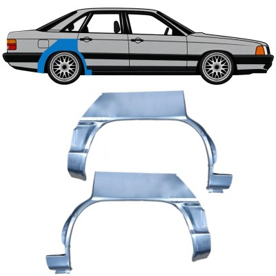 Reparaturblech Kotflügel hinten für Audi 100 C3 1982-1990 / Links+Rechts / Satz 9993