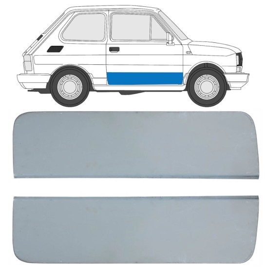 Reparaturblech Tür für Fiat 126p 1972-2000 / Links+Rechts / Satz 17262