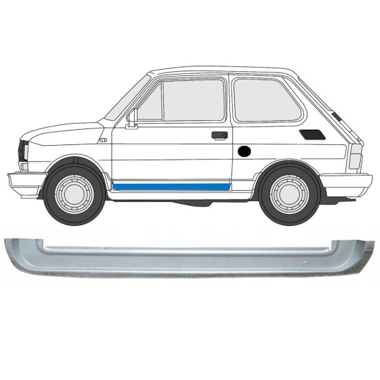 Reparaturblech innere vordere Tür für Fiat 126p 1972-2000 / Links 17264