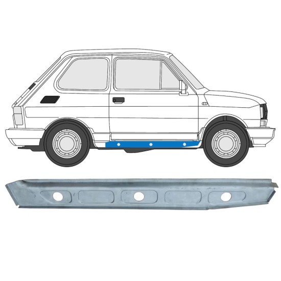 Reparaturblech Innen-Schweller für Fiat 126p 1972-2000 / Rechts 15121