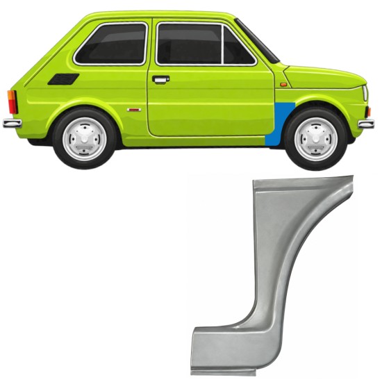 Reparaturblech Kotflügel vorne für Fiat 126p 1972-1994 ST/FL / Rechts 11217