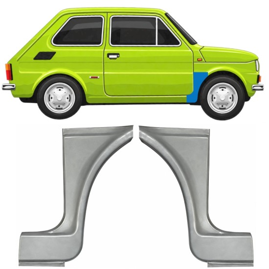 Reparaturblech Kotflügel vorne für Fiat 126p 1972-1994 ST/FL / Links+Rechts / Satz 11219