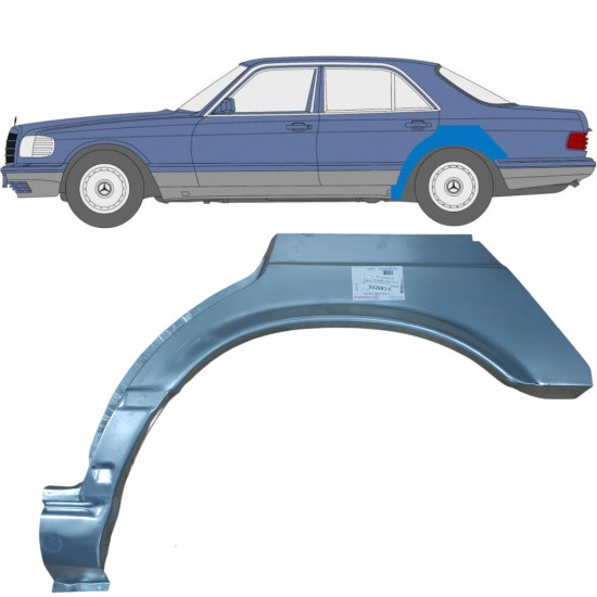 MERCEDES S-CLASS 1979-1991 RADLAUF REPARATURBLECH / LINKS