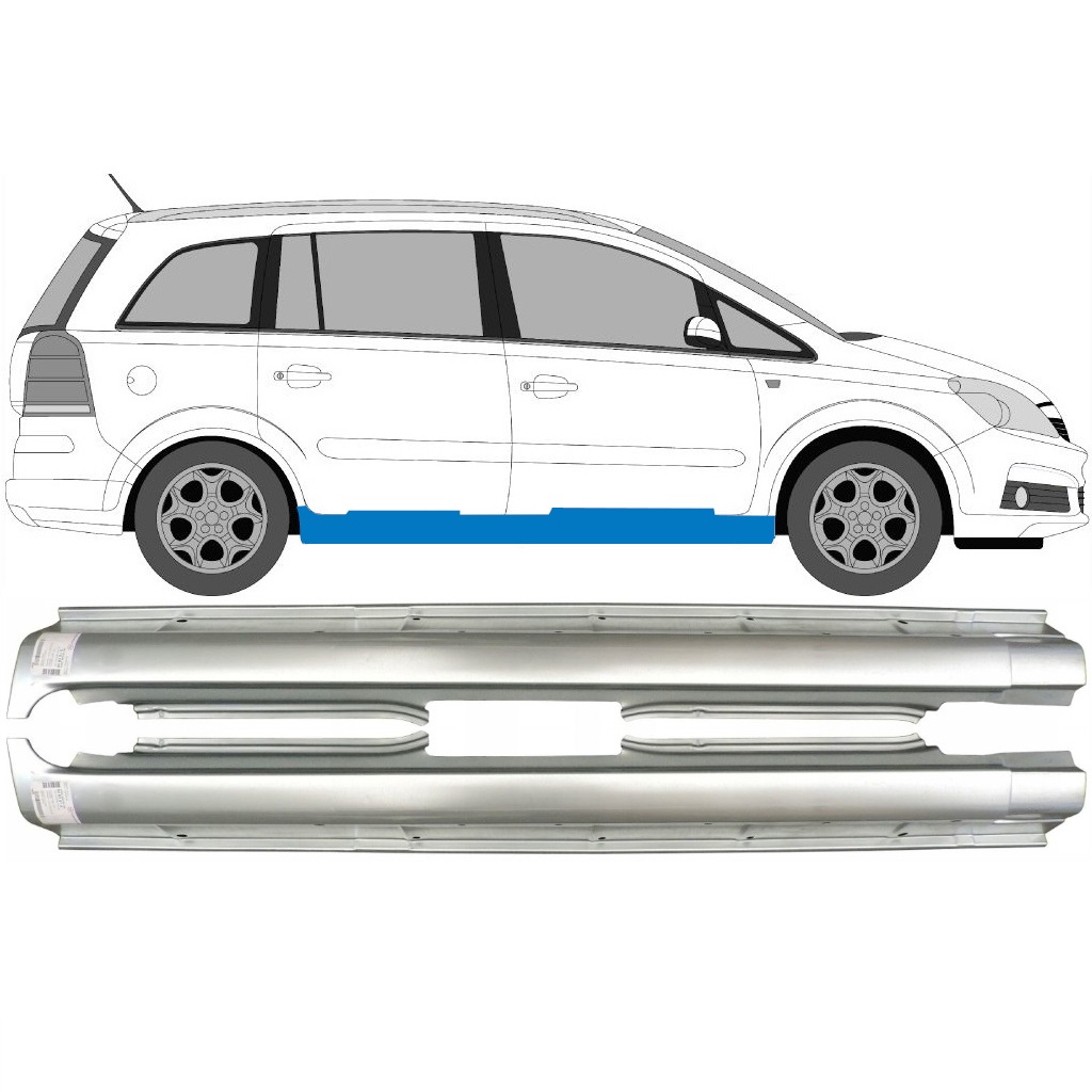 Opel Zafira B Tür Hinten Links Schließt Nicht Opel Zafira 2005-2012 Voll Schweller Reparaturblech / Satz