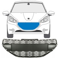 Kühlergrill für Peugeot 208 2012-2015 16196