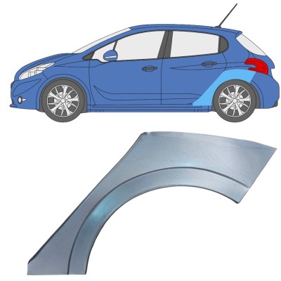 Reparaturblech Kotflügel hinten für Peugeot 208 2012-2019 / Links 16317