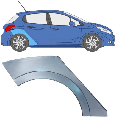 Reparaturblech Kotflügel hinten für Peugeot 208 2012-2019 / Rechts 16316