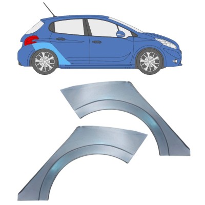Reparaturblech Kotflügel hinten für Peugeot 208 2012-2019 / Links+Rechts / Satz 16318
