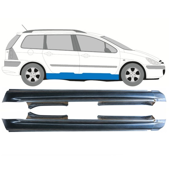 Voll schweller für Peugeot 307 2001-2008 / Links+Rechts / COMBI / Satz 16969