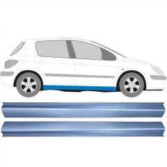 Reparaturblech unterer Schweller für Peugeot 307 2001-2008 / Links+Rechts / Satz 10244