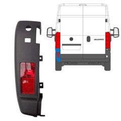 Ecke der hinteren Stoßstange mit Lampe für Fiat Ducato 2006-2018 / Links / Satz 10076