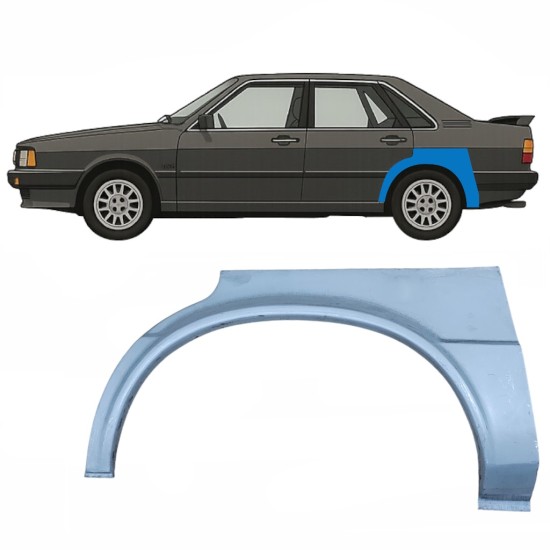 Reparaturblech Kotflügel hinten für Audi 80 B2 1978-1986 / Links 8892