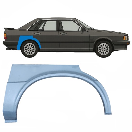 Reparaturblech Kotflügel hinten für Audi 80 B2 1978-1986 / Rechts 8891