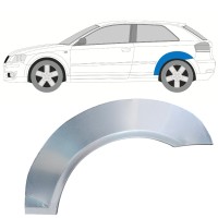 Reparaturblech Kotflügel hinten für Audi A3 8P 2003-2012 / Links 16320