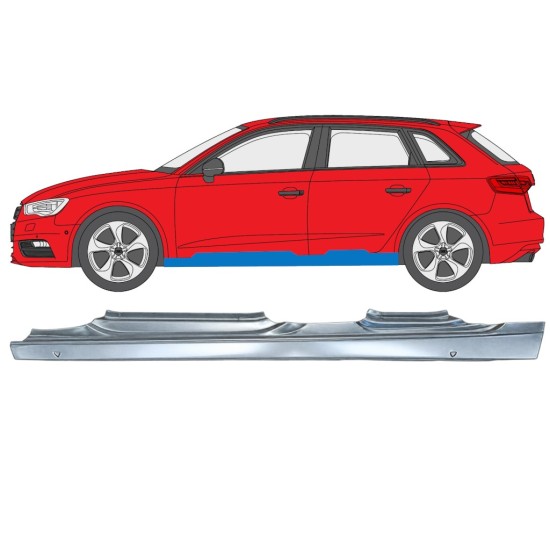 Voll schweller für Audi A3 8V 2012-2020 / Links / HATCHBACK 17284
