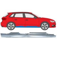Voll schweller für Audi A3 8V 2012-2020 / Rechts / HATCHBACK 17283
