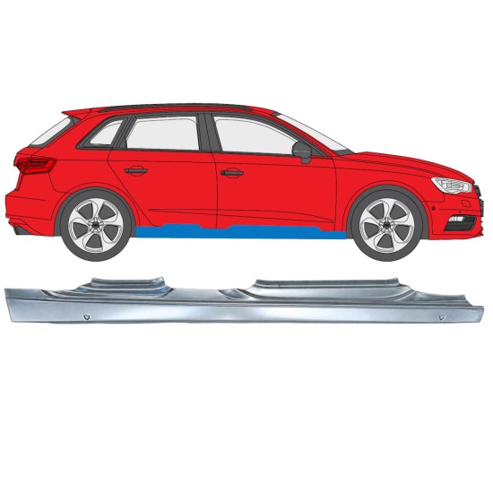 Voll schweller für Audi A3 8V 2012-2020 / Rechts / HATCHBACK 17283