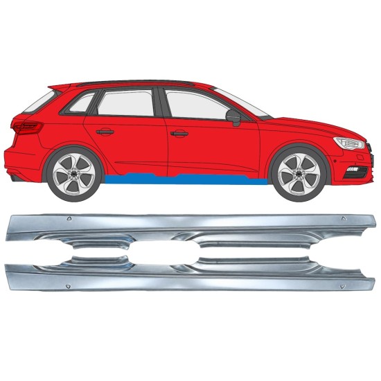 Voll schweller für Audi A3 8V 2012-2020 / Links+Rechts / HATCHBACK / Satz 17285