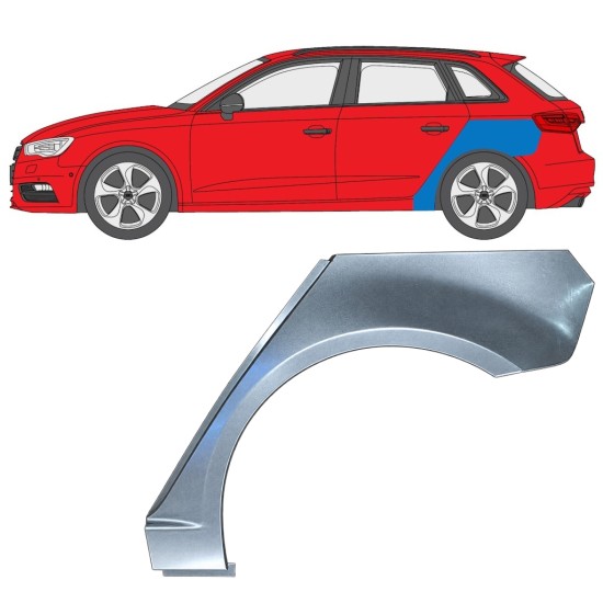 Reparaturblech Kotflügel hinten für Audi A3 8V 2012-2020 / Links / HATCHBACK 17281