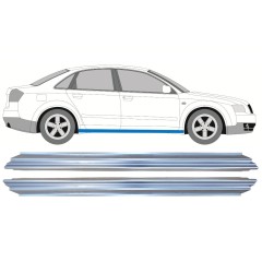 Reparaturblech Schweller für Audi A4 B6 2000-2004 / Links = Rechts (symmetrisch) / Satz 9759
