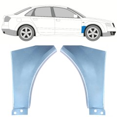 Reparaturblech Kotflügel vorne für Audi A4 B6 2000-2004 / Links+Rechts / Satz 9150