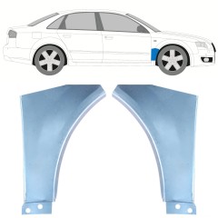 Reparaturblech Kotflügel vorne für Audi A4 B7 2004-2007 / Links+Rechts / Satz 15171