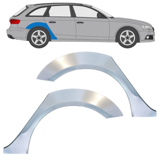 Reparaturblech Kotflügel hinten für Audi A4 B8 2007-2016 / Links+Rechts / Satz 16324