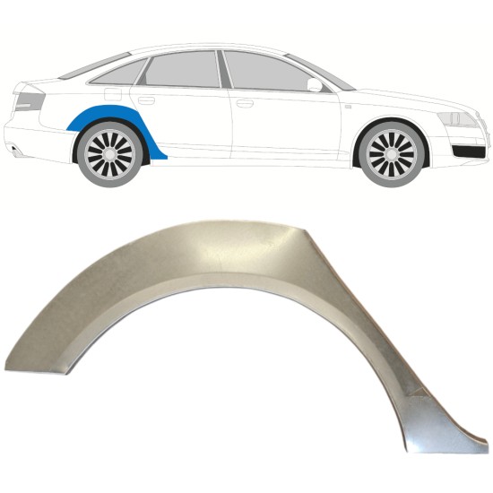 Reparaturblech Kotflügel hinten für Audi A6 C6 2004-2010 / Rechts 14741