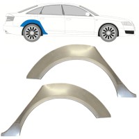Reparaturblech Kotflügel hinten für Audi A6 C6 2004-2010 / Links+Rechts / Satz 14746