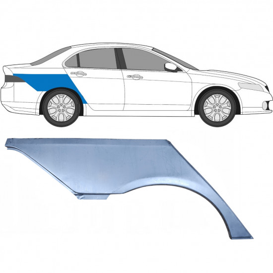 HONDA ACCORD 2002-2008 LIMOUSINE RADLAUF REPARATURBLECH / RECHTS