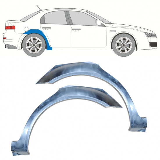 ALFA ROMEO 159 2005-2012 RADLAUF REPARATURBLECH PANEL / SATZ