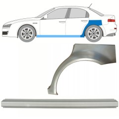 Reparaturblech Schweller + Kotflügel hinten für Alfa Romeo 159 2005-2012 / Links / Satz 10317