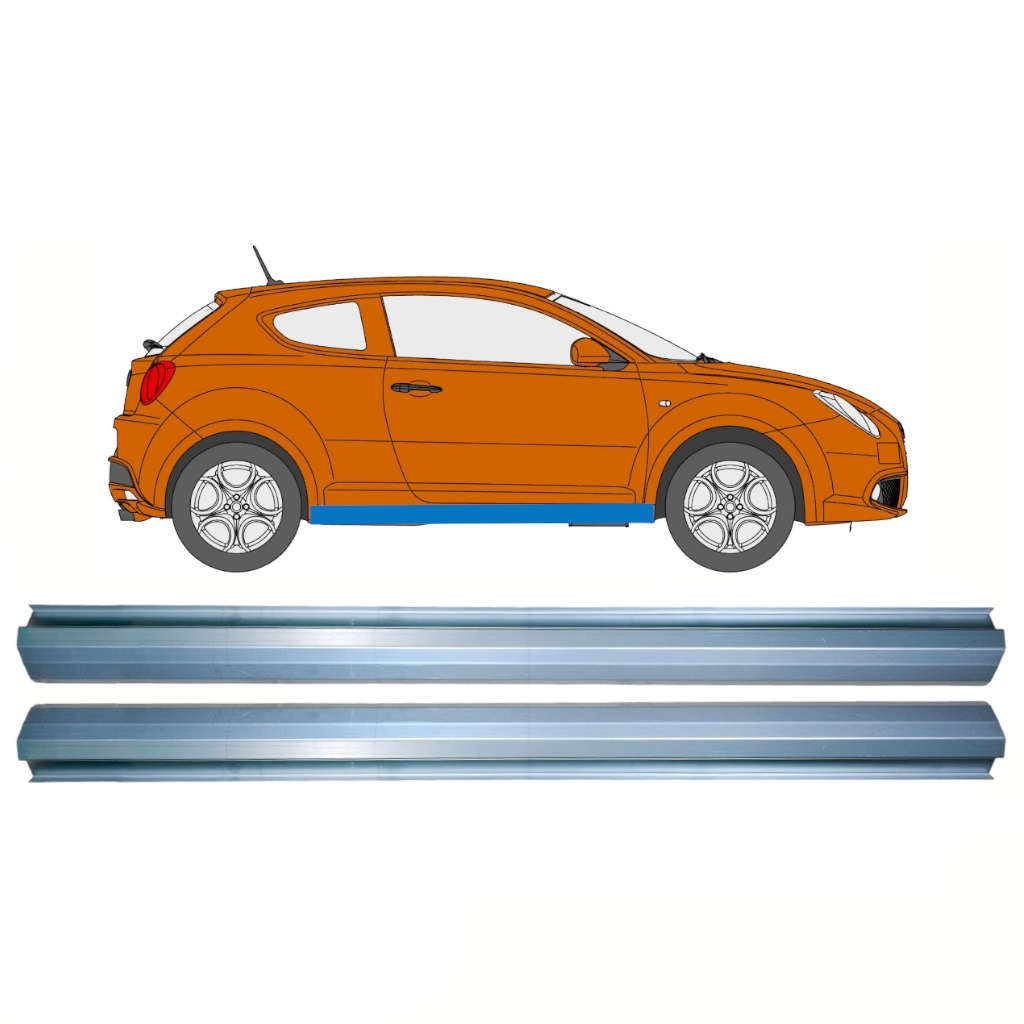 Reparaturblech Schweller Für Alfa Romeo Mito 2008-2018 / Links = Rechts (Symmetrisch) / Satz 10708