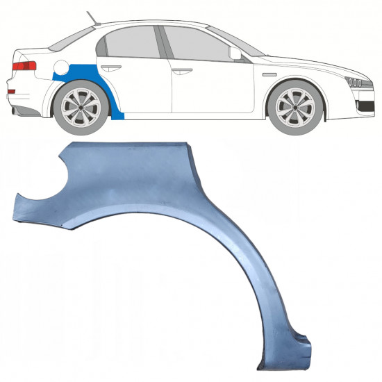 ALFA ROMEO 159 2005-2012 RADLAUF REPARATURBLECH PANEL / RECHTS