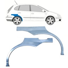 Reparaturblech Kotflügel hinten für Nissan Almera Tino 2000-2006 / Links+Rechts / Satz 10585
