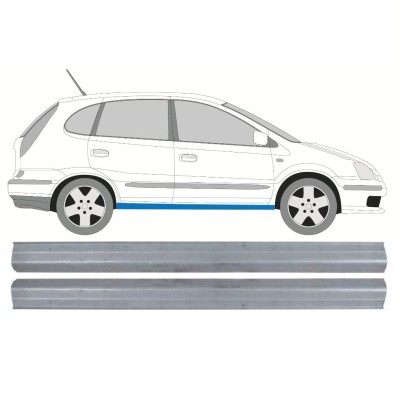 Reparaturblech Schweller für Nissan Almera Tino 2000-2006 / Links = Rechts (symmetrisch) / Satz 10649