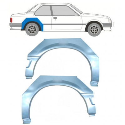 OPEL ASCONA C / VAUXHALL CAVALIER 1981-1988 3 TÜR HINTEN KOTFLÜGEL REPARATURBLECH / SATZ