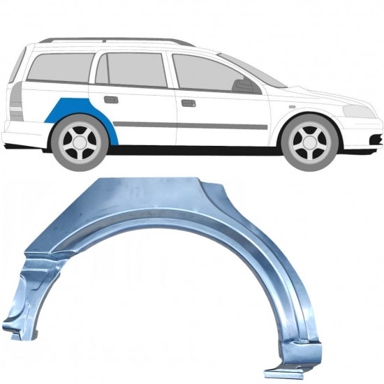 OPEL ASTRA 1998-2009 KOMBI RADLAUF REPARATURBLECH / RECHTS