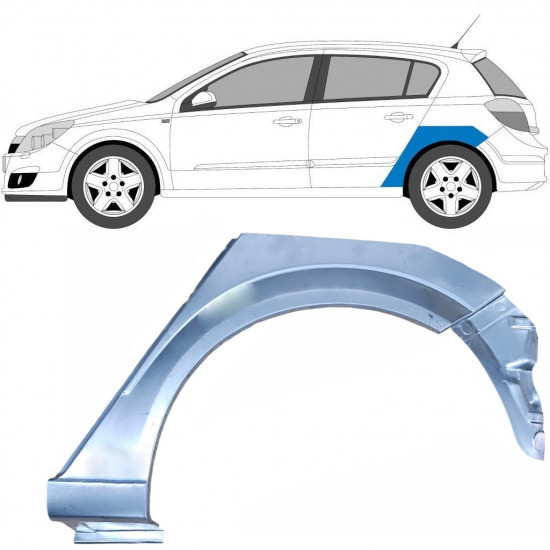 OPEL ASTRA 2003-2014 RADLAUF REPARATURBLECH MIT UNTEN HINTEN TEIL / LINKS