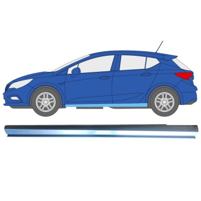 Reparaturblech unterer Schweller für Opel Vauxhall Astra K 2015-2022 / Links 16625