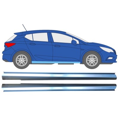 Reparaturblech unterer Schweller für Opel Vauxhall Astra K 2015-2022 / Links+Rechts / Satz 16626