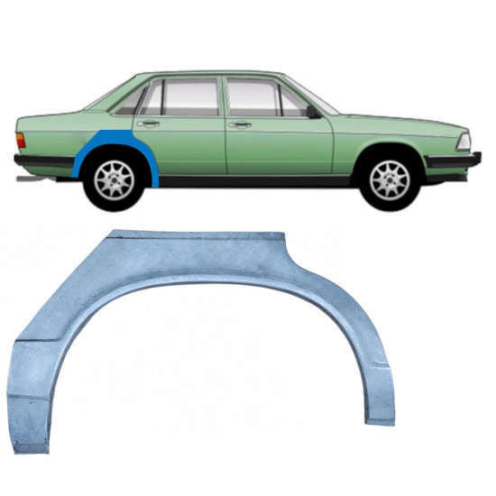 AUDI 100 C2 1976-1982 RADLAUF REPARATURBLECH / RECHTS