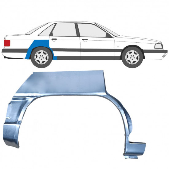 AUDI 100 C3 1982-1991 RADLAUF REPARATURBLECH / RECHTS