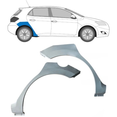 Reparaturblech Kotflügel hinten für Toyota Auris 2007-2012 / Links+Rechts / Satz 16855