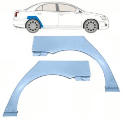 Reparaturblech Kotflügel hinten für Toyota Avensis T25 2003-2008 / Links+Rechts / Satz 10062