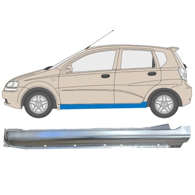 Voll schweller für Chevrolet Aveo 2003-2006 / Links / HATCHBACK 14538