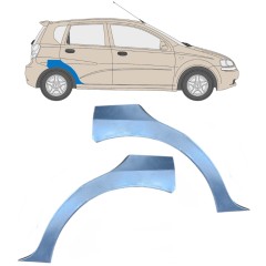 Reparaturblech Kotflügel hinten für Chevrolet Aveo 2003-2006 / Links+Rechts / HATCHBACK / Satz 6433