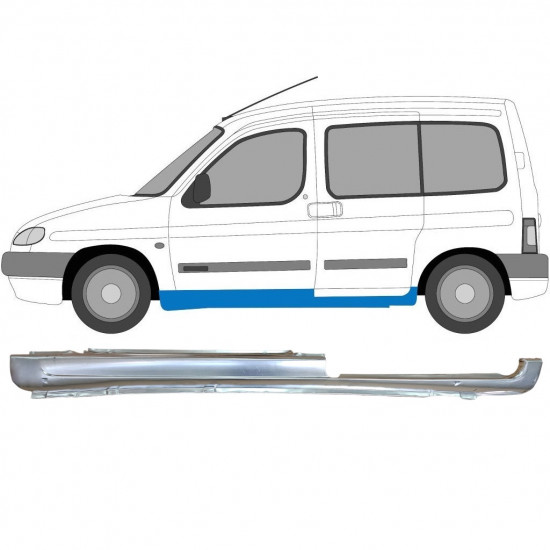 PEUGEOT PARTNER 1996- 5 TÜR SCHWELLER REPARATURBLECH / LINKS